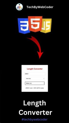 Day 32: How To Build a Length Converter Using HTML, CSS & JavaScript (For Beginner)