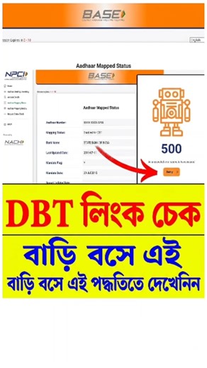 DBT Link Account Check | Bank DBT Link Online | How to Check DBT link account #shorts
