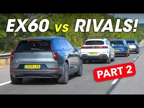 500-mile test! Volvo EX60 vs BMW iX3 vs Mercedes GLC vs Tesla Model Y (Part 2)