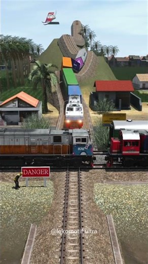 Cargo Train Rescue at a Dangerous Locomotive Crossing #railroad #railtrack #railway #train