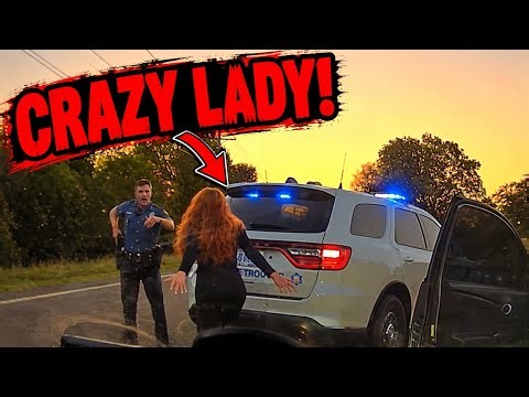Crazy Lady Tells Cops to Shoot Her After Police Pursuit