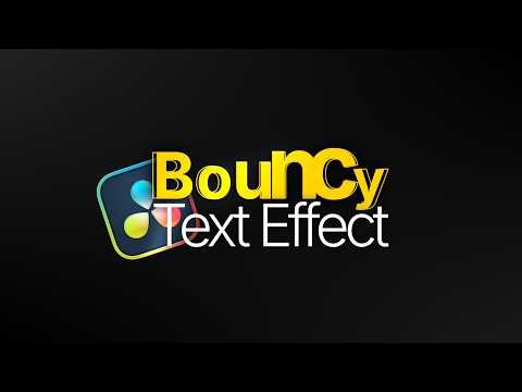 How to Make Bouncy Text Animation in DaVinci Resolve *FREE*