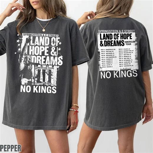 Bruce Springsteen Land of Hope & Dreams Tour T-shirt – No Kings Graphic Tee - Etsy UK