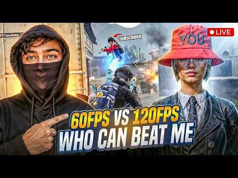 60FPS VS 120FPS 🔥 | WIN ₹500 IN 1 MINUTE! 💸 1v1 VS SUBSCRIBER 🎯