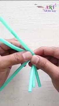 Straw Flower Making 🌼 | Easy DIY Paper Straw Craft | Handmade Flower