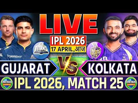 🔴 Live: IPL 2026, GT vs KKR, Cricket Live Match Today Score & Commentary, Last 15 Overs