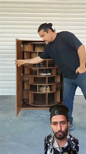 Smart Rotating Shoe Rack 😍 | Space Saving Furniture Idea | Hidden Storage Hack #Rotatingshoerack