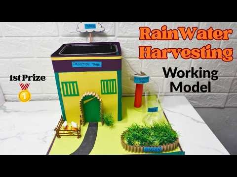 Rain Water Harvesting Working Model | How to Make Water Harvesting School Project |DIY Science Model