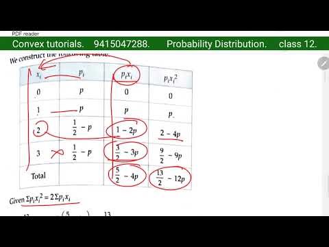 Probability Distribution class 12