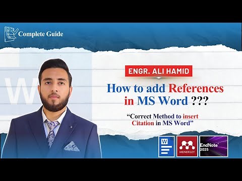 Insert Citations in MS Word Using EndNote & Mendeley | Step-by-Step Complete Guide (2025)