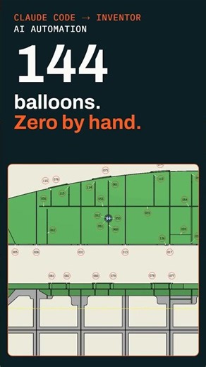 Claude Code → Inventor AI automation: 144 balloons, zero by hand