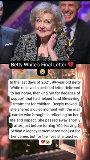 Betty White’s Final Letter 💔😭