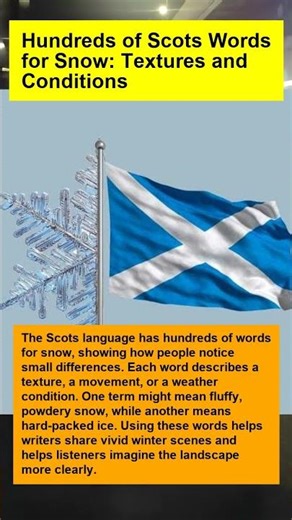 Hundreds of Scots Words for Snow: Textures and Conditions