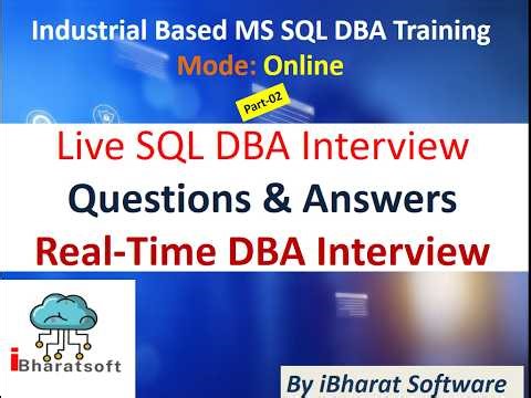 Live SQL DBA Interview Questions & Answers | Real-Time DBA Interview (Part - 02) #sqldba #interview
