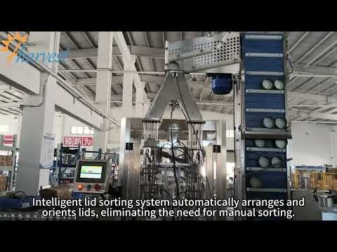 Designed for glass bottles: How a linear double-head capping machine achieves precise capping.