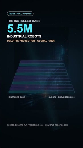 The World Could Have 5.5M Industrial Robots by 2026 #shorts