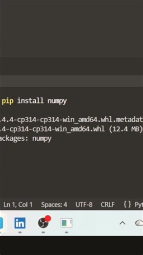 Install Python Libraries Using pip in Seconds 🐍⚡ #Python #pythonlibrary #coding #shorts