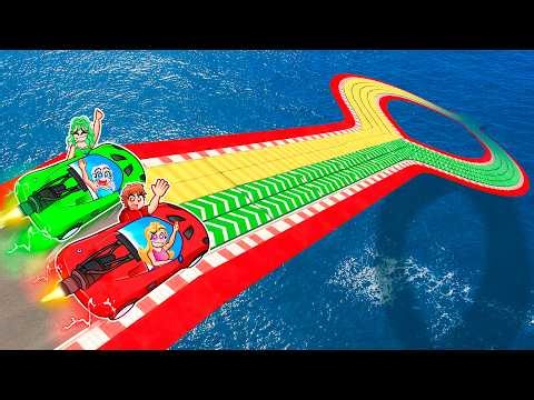 IMPOSSIBLE Splitted Speed Boost Race In GTA 5...