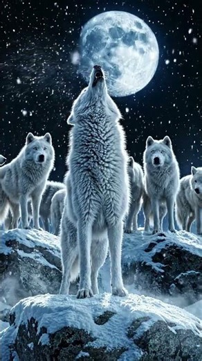 The Wolf’s Cry Under the Full Moon 🌕🐺 #shorts