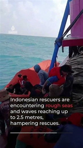 Six killed, 130 missing after Indonesian passenger ship capsizes | AJ #shorts