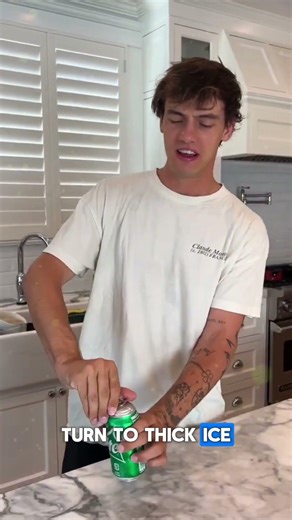 Ice cold soda explosion