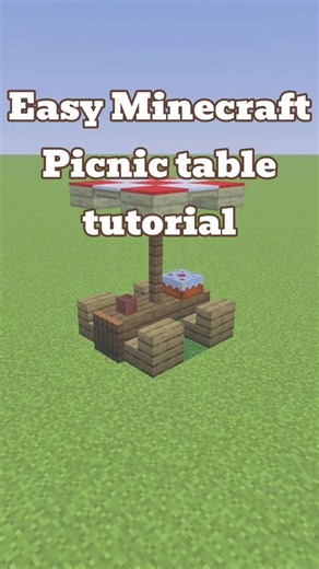 Easy Minecraft picnic table tutorial. #shorts #minecraft #mctutorial #gaming #fyp