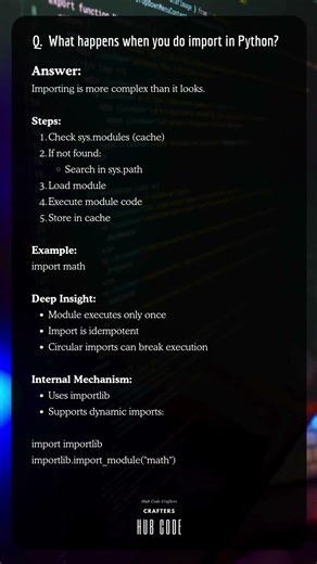 “What REALLY Happens When You Import in Python?😳🐍” #coding #frontendcourse #frontend #webdevelopment