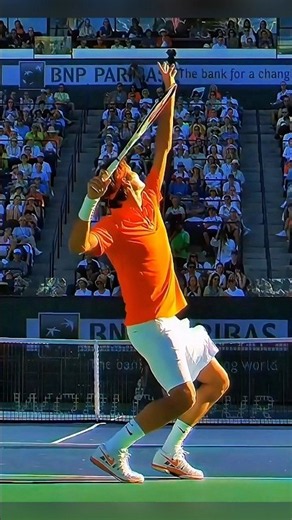 Hall Of The Fame: Roger Federer Serve in Slow Motion 🎾 #Shorts