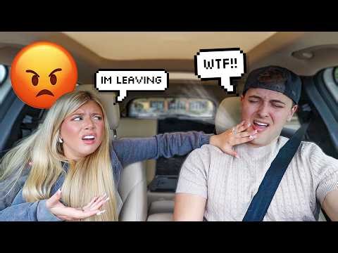 SLAPPING MY HUSBAND THEN LEAVING THE CAR PRANK! *Hilarious Reaction*