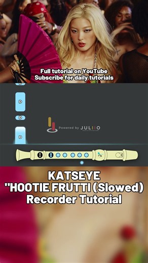how to play Katseye hootie frutti on recorder #katseye #recorder