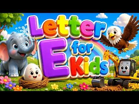 E Letter Song | Learn Letter E | Phonics Letter E | Nursery Rhymes for Babies