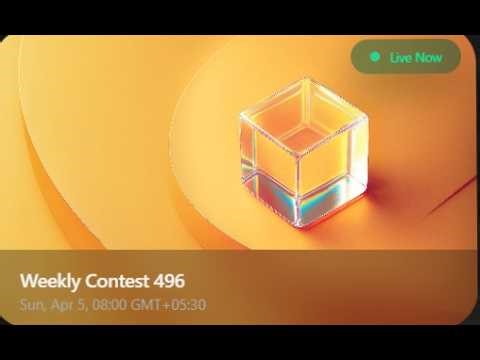 Leetcode Weekly Contest 496 LIVE || #leetcode #coding #programming #contest