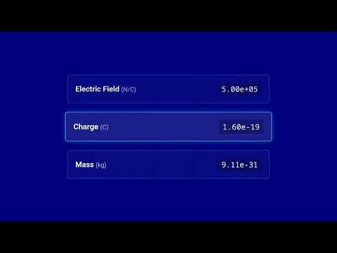 Acceleration Of Particle In Electric Field Calculator — How to Use It | Engineering Tool