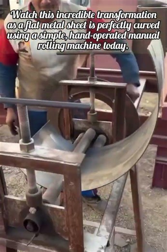 Amazing Manual Metal Sheet Rolling Process In Action