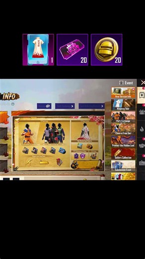 PUBG MOBILE update 4.5 Ninjutsu Test answers ✅ #pubgmxnaruto ||984EUG||