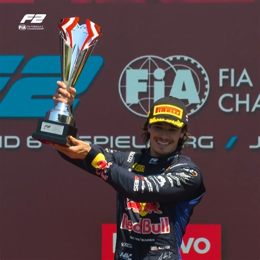 Firing himself to a fourth win of the season 🥇🥇🥇🥇The moment @NikolaTsolov set this championship fight alight with victory in the Feature Race at the Red Bull Ring 🔥#F2 #AustrianGP