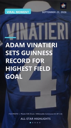 Adam Vinatieri Sets Record With Highest Field Goal