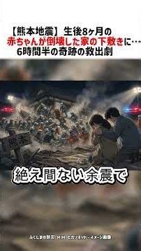 【熊本地震】生後8か月の赤ちゃんが倒壊した家の下敷きに 6時間半の奇跡の救出劇