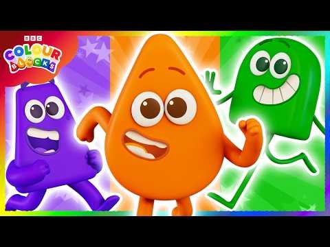 Purple, Orange, and Green : The Halloween Three! | Kids Learn Halloween Colours | Colourblocks