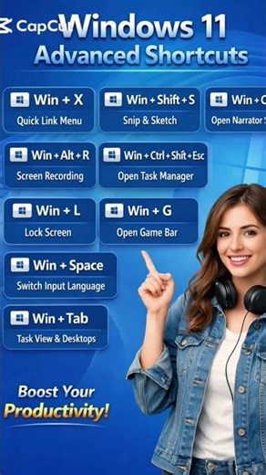 Stop Using Mouse! 😱Windows 11 Keyboard Shortcuts That Save Time #youtubeshorts #shortcutkeys #shorts