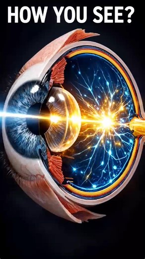 Human Eye 👁️ Kaam Kaise Karti Hai? | Step by Step Vision Explained #shorts