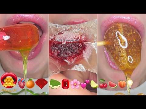 ASMR Satisfying Eating Emoji Food Challenge Mukbang Compilation