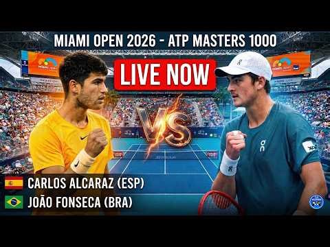 🔴 Carlos Alcaraz vs João Fonseca LIVE | Miami Open 2026 | Full Match Highlights Simulation