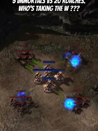 SC2.BattleRumBle: 5 Immortals vs 20 Roaches #UnitBattle #starcraft2 #sc2 #스타크래프트2 #rts
