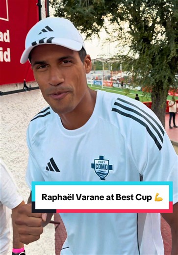 Raphaël Varane in the house to watch the young Lariani play against Chinese FB today at the @Best Cup tournament. 💪⚪️🔵 #comou18 #risingballers #bestcup2026