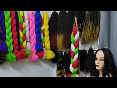 Synthetic wig making, pre-processing: color mixing. Wig making skills. Handmade. (483）
