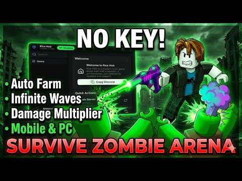 Survive Zombie Arena Script | NO KEY | Instant Clear Wave, Infinite Waves, KillAura And More