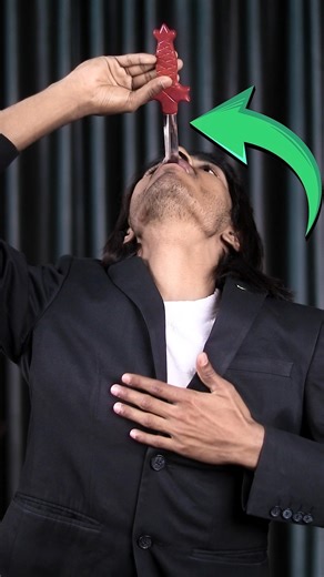 SWORD EATING MAGIC TRICK TUTORIAL 🤯 Bairi Song #magic #shorts #youtubeshorts