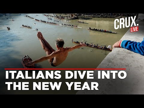 LIVE | Italians Mark Start Of 2026 By Diving Into The Freezing Tiber River | Happy New Year | Rome