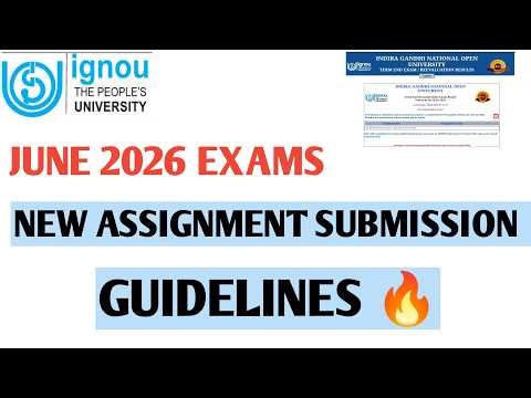 ignou 22nd march 2026 new assignment submission guidelines for june 2026 exams #livestream